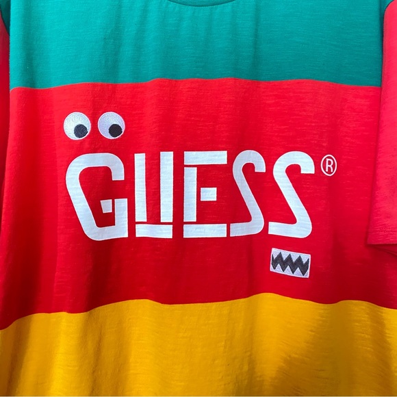 Guess x J Balvin Retro Colorblocked T-shirt size S - Oversized Baggy Loose Fit - Picture 2 of 4
